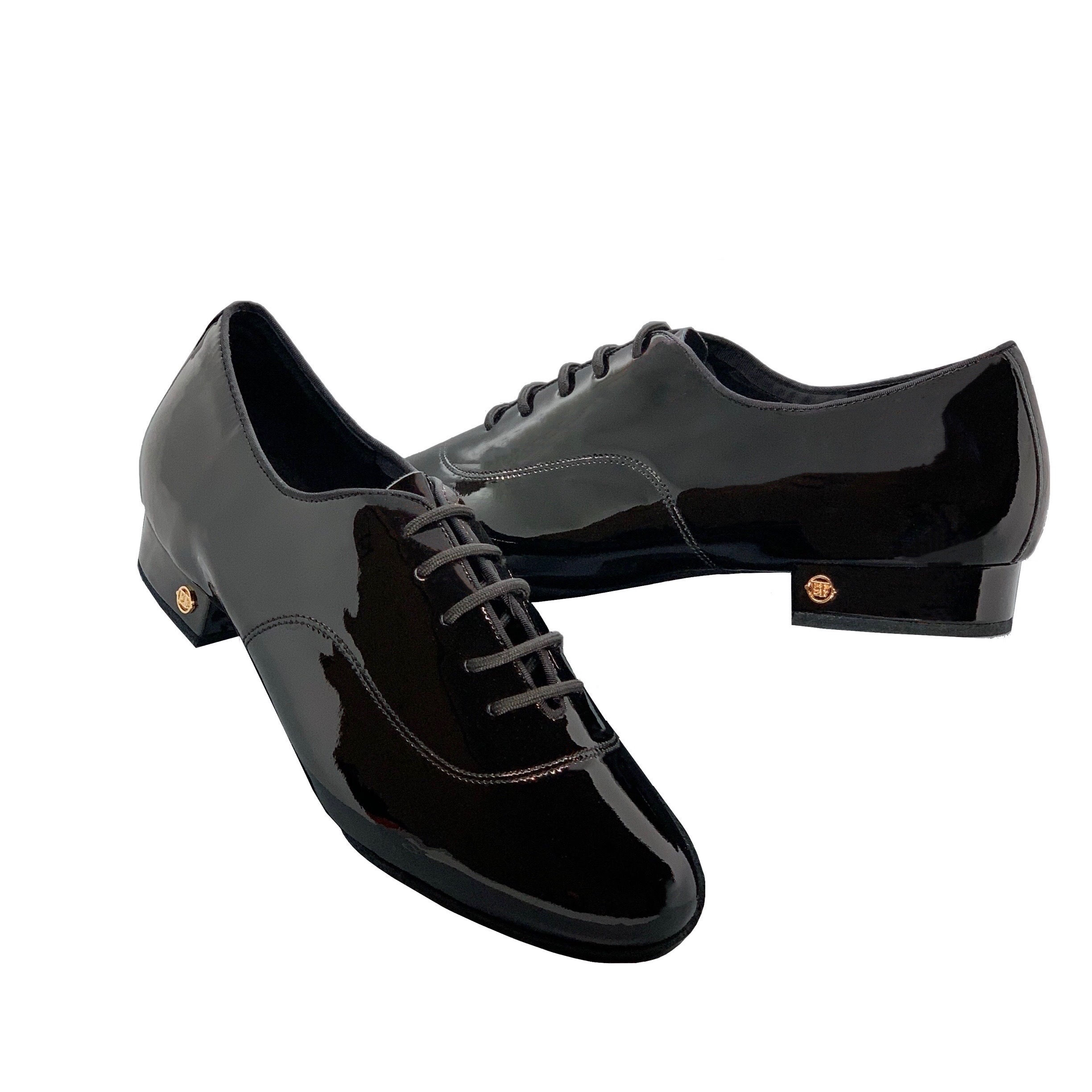 【504 Model】BLK Patent - BLK Sole | Red Sole - 1” Flat Heel