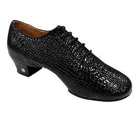 【403 Model】BLK Crocodile Patent Leather - 1.5” Heel