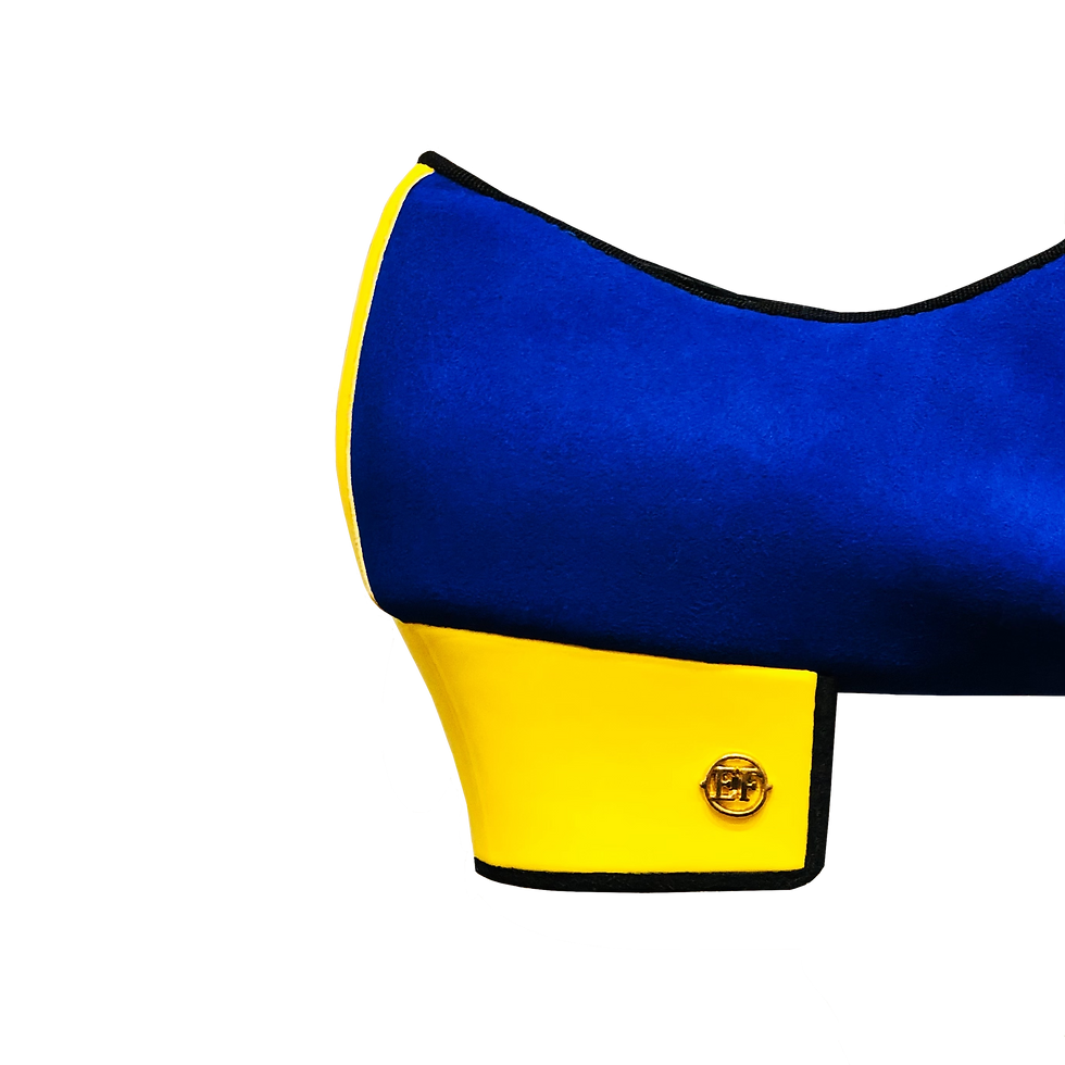 Thumbnail: 【307 Model】Blue Vegan Suede & Calf Leather | Ladies’ Practice/Teaching 