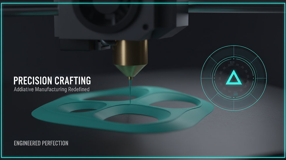 Close-up view of a 3D printer nozzle creating a detailed plastic prototype