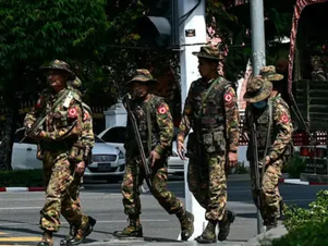 Military Soldiers in Yangon in 2021