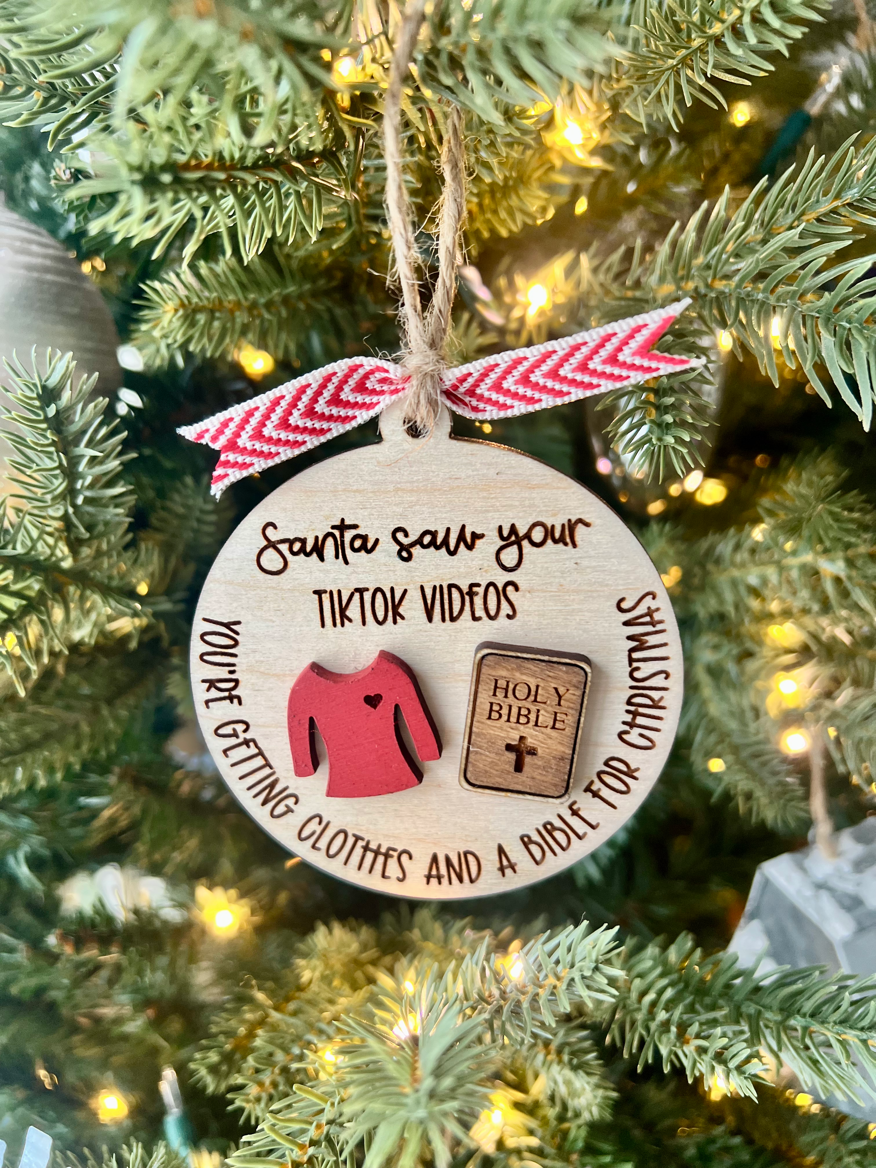 Tik Tok Christmas Ornament