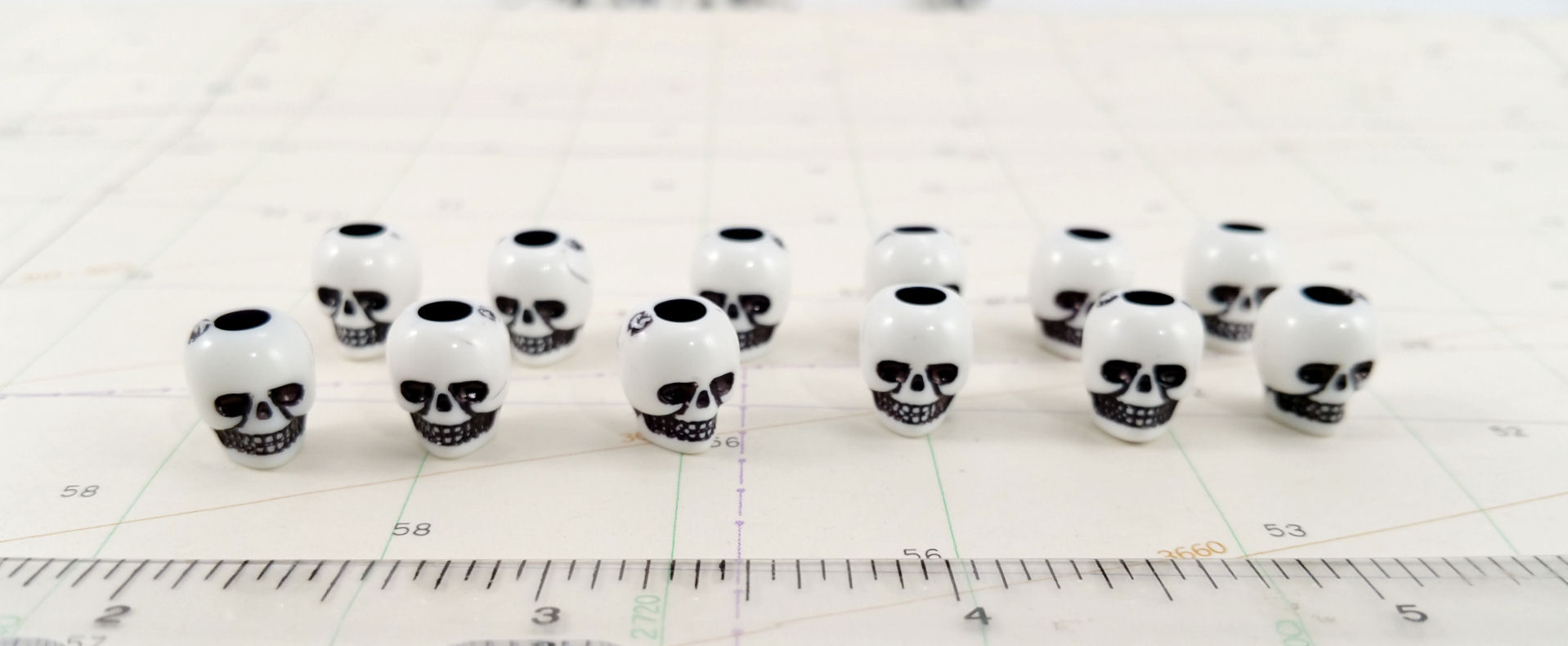 Plastic Skull Beads