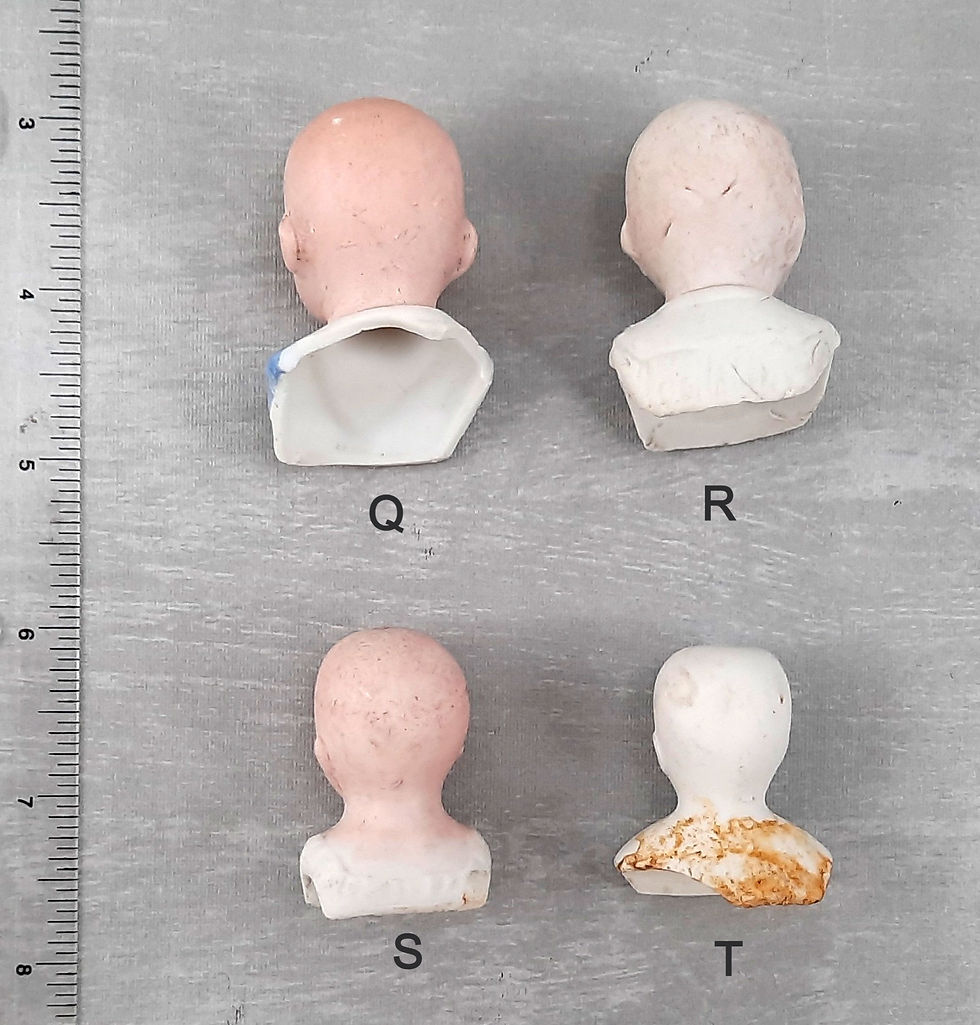 Thumbnail: Antique Bisque German Doll Heads