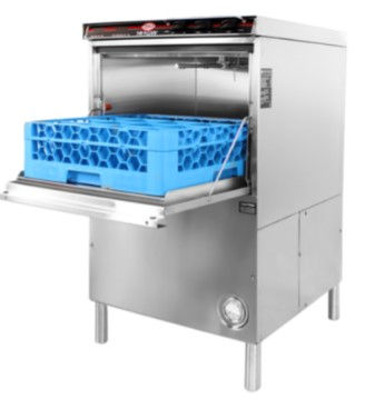 CMA 181GW commercial glasswasher with high-capacity stainless steel construction and chemical sanitizing operation.
