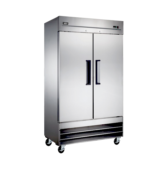 Omcan 40″ Two-Door Reach-In Refrigerator – 26.5 cu. ft. Stainless Steel Commercial Refrigerator with Digital Temperature Cont