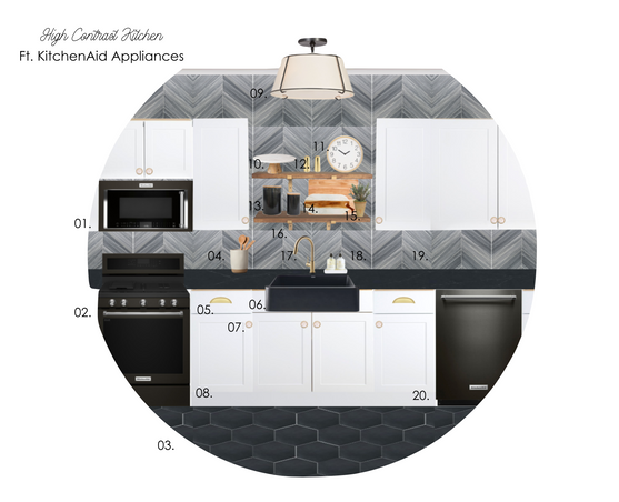 High Contrast Kitchen ft. KitchenAid Appliances