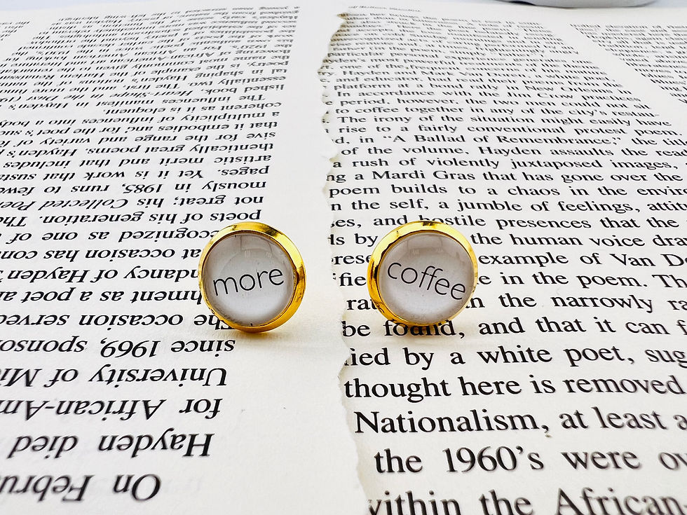 "More ,Coffee" Stud earrings