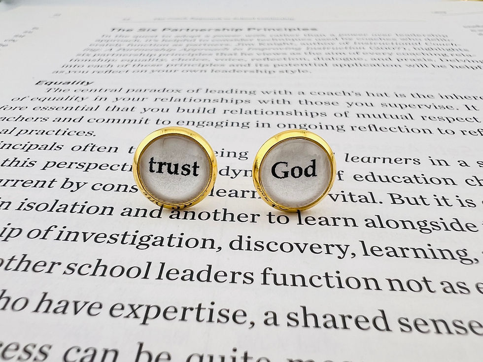 “Trust God” Stud Earrings
