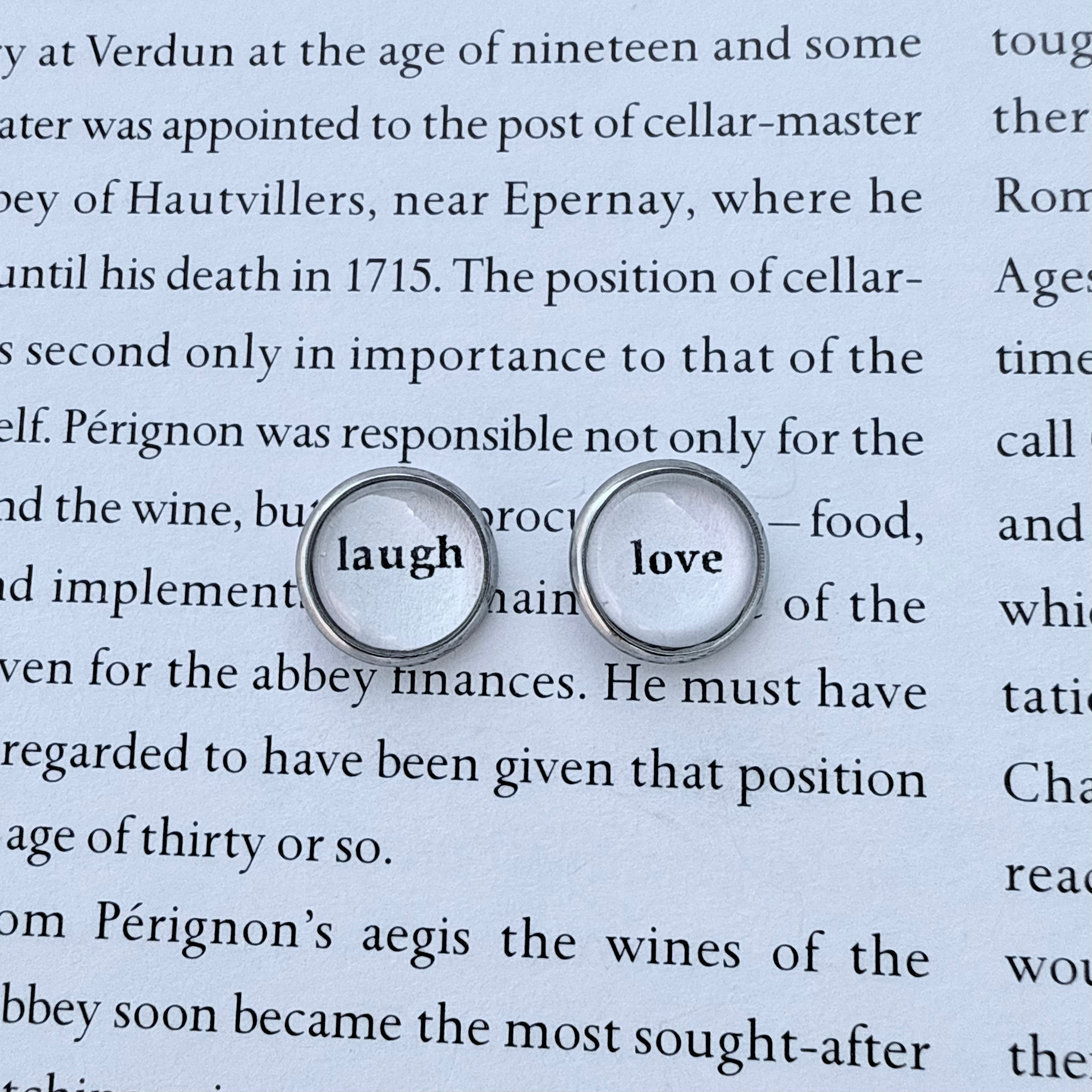 “Laugh girl” Silver Stud Earrings