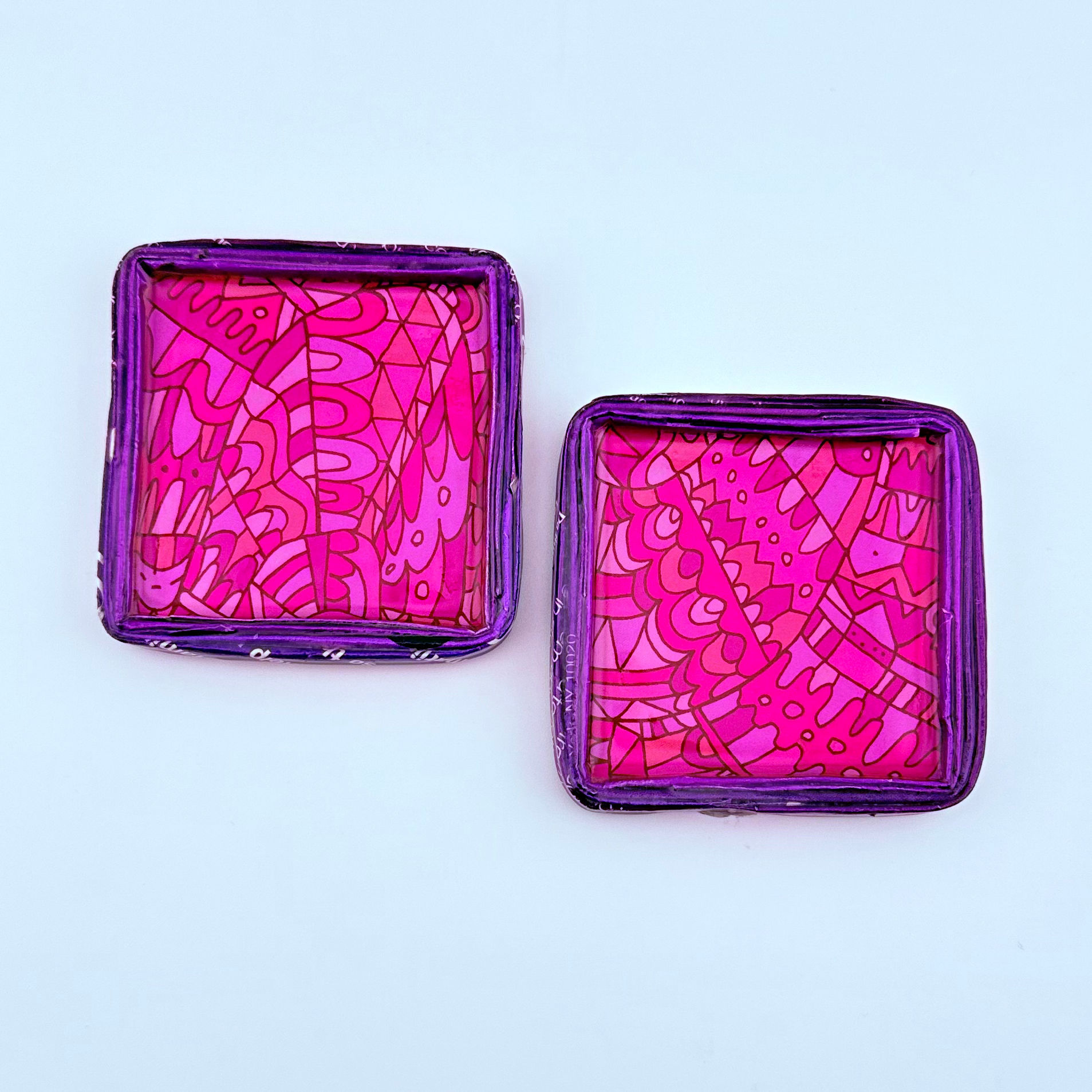 Electric orchid  | Stud Earrings 