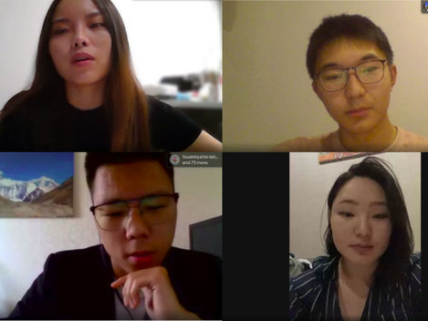 Online meeting with graduates