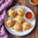 Vegetarian Curry Puffs with Dipping Sauce