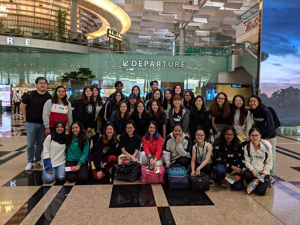 Departure from Changi Airport