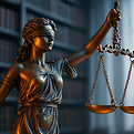 buste de la justice avec une balance