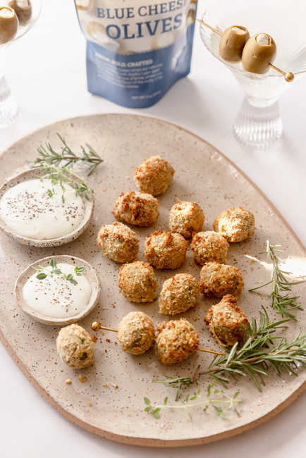 fried blue cheese olives