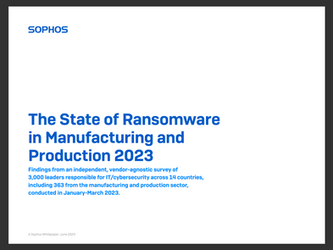 REPORT: The State of Ransomware in Manufacturing and Production 2023 (Sophos)