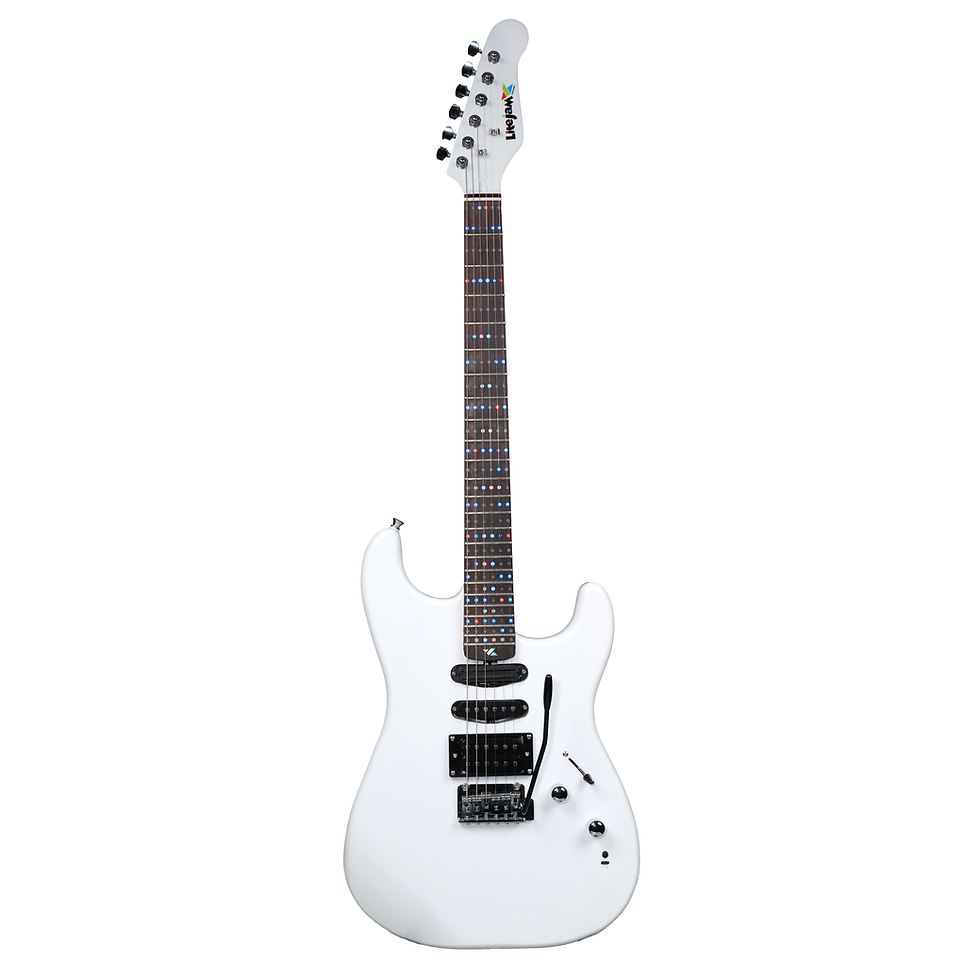 Lite Jam Smart Guitar with RGB Fretboard in black or white