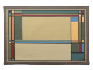 Best Price! Bold Colors Craftsman Style Geometric Cloth Placemat