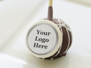 Best Price! Modern Silver and White Template Your Logo Here Cake Pops