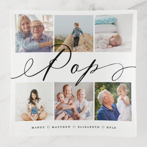 Best Price! Gift for Pop | Grandchildren Photo Collage Trinket Tray