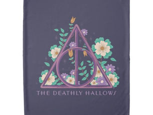 Hot Deals! Floral Deathly Hallows Graphic Duvet Cover