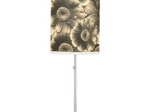 Hot Deals! Sepia Gerbera Floral Pattern Table Lamp