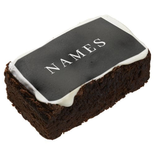 Hot Deals! Simple Black Custom Add Your Name Elegant Brownie