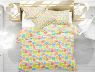 Review Abstract Geometric Colorful Duvet Cover
