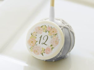 Review Romantic Orange Peonies Floral Wreath Birthday Cake Pops