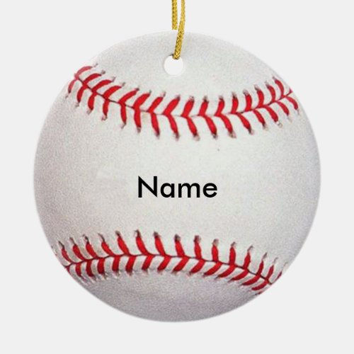 Best Price! Personalized Name Baseball Christmas Ornament