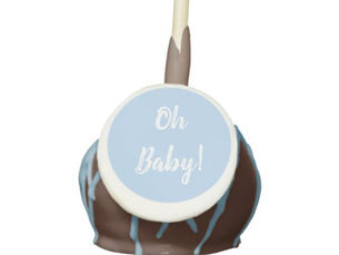 Review Oh Baby Light Blue White Baby shower for Boys Cake Pops