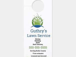 Hot Deals! Lawn Service Door Hanger
