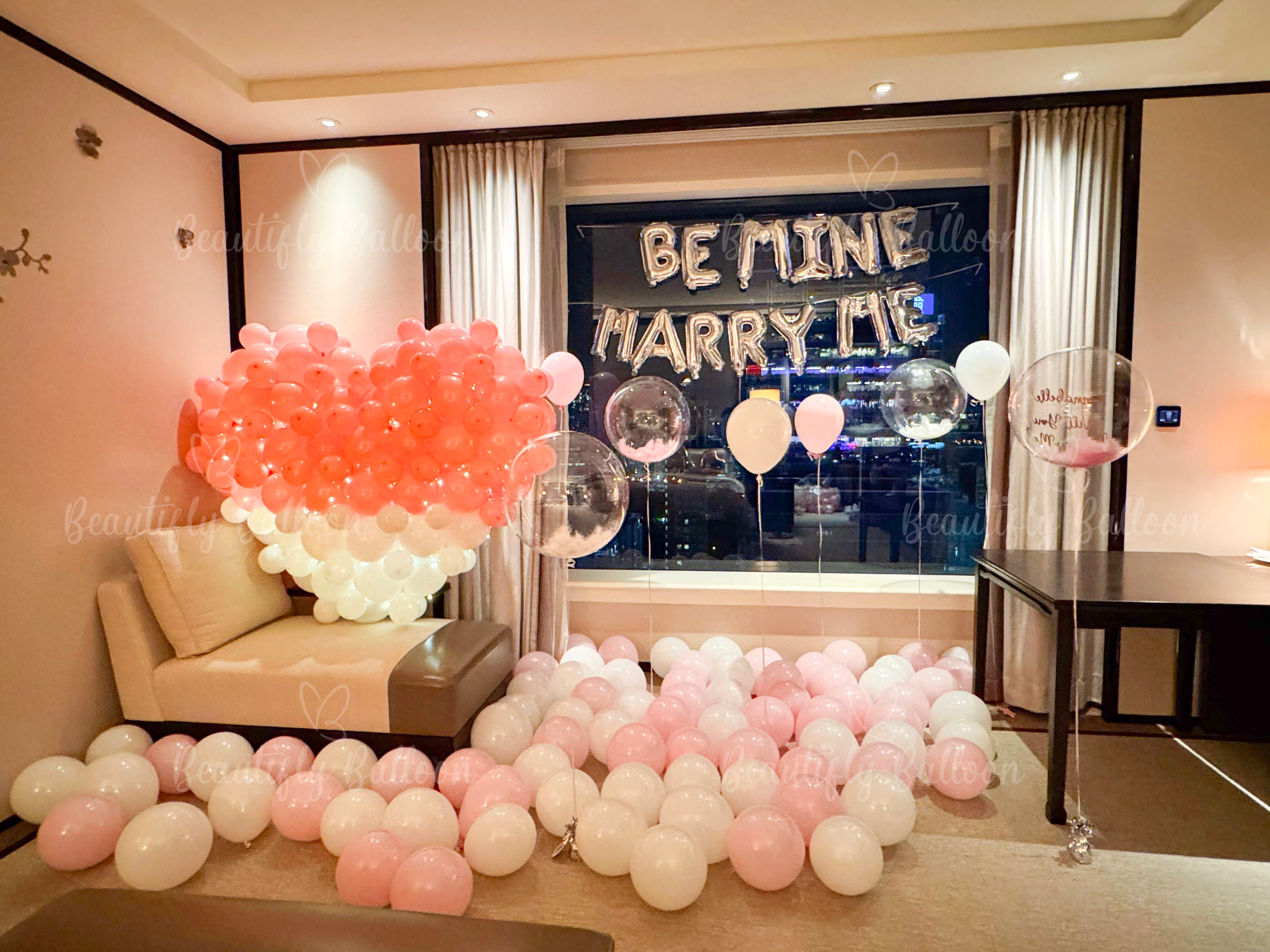 Peninsula Hotel 半島酒店 氣球佈置案例 | Romantic Proposal Decoration 4