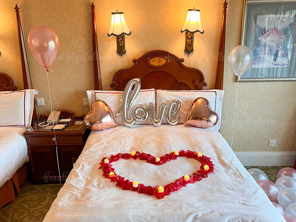 縮圖：Disneyland Hotel 迪士尼樂園酒店 氣球佈置案例 | Romantic Proposal Decoration 5