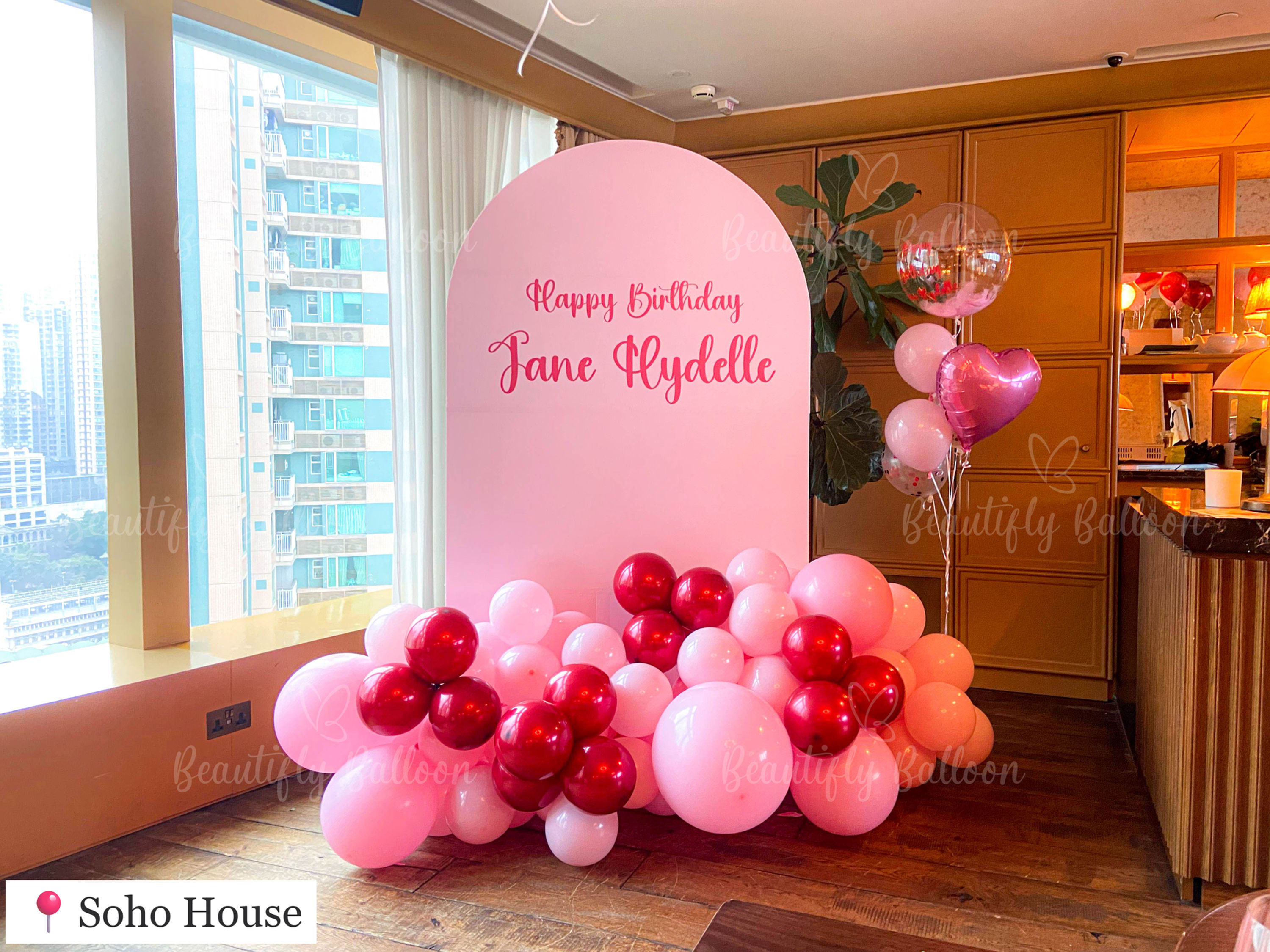 Soho House HK 氣球佈置案例 |【Backdrop x Balloon Garland】 Decoration Set 4