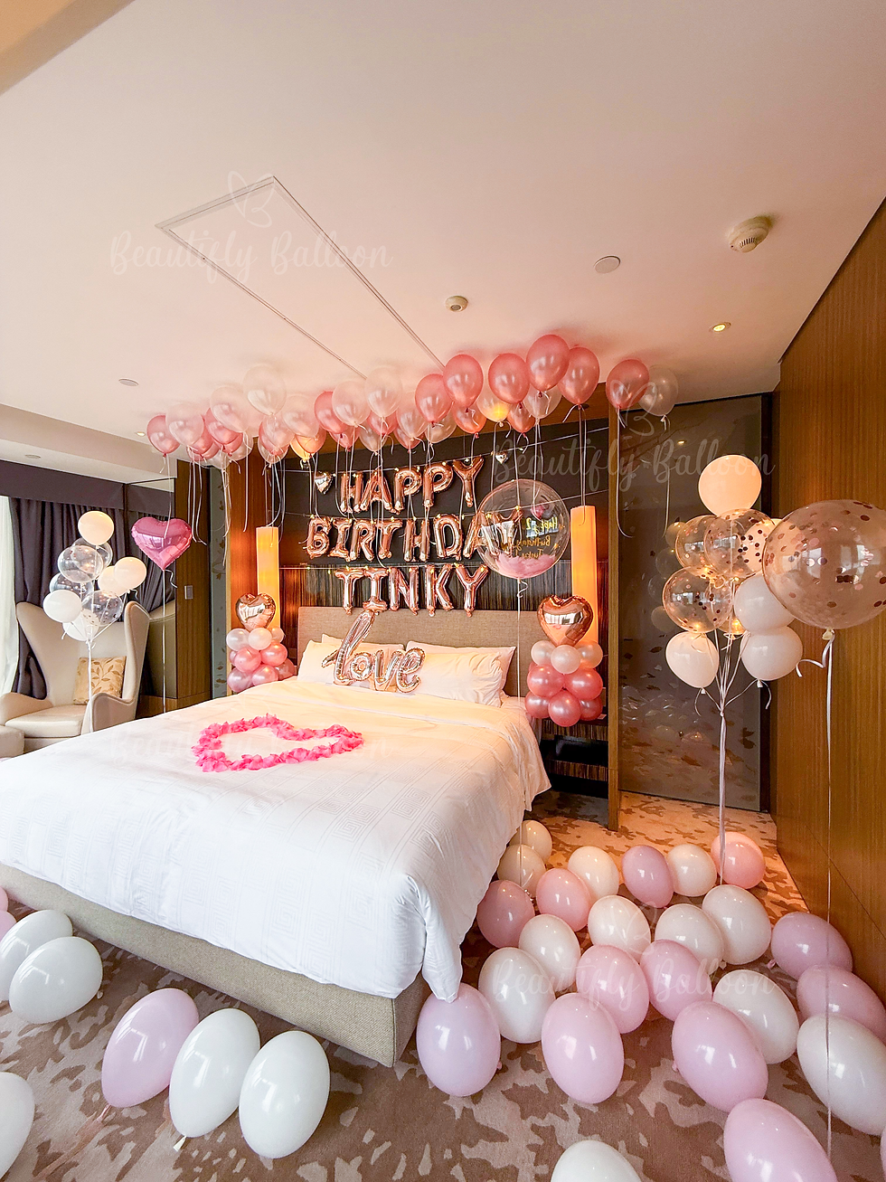 縮圖：【粉红色公主主题】生日布置套装3 【My Princess Girly Pink Theme】Birthday Balloon Set 3