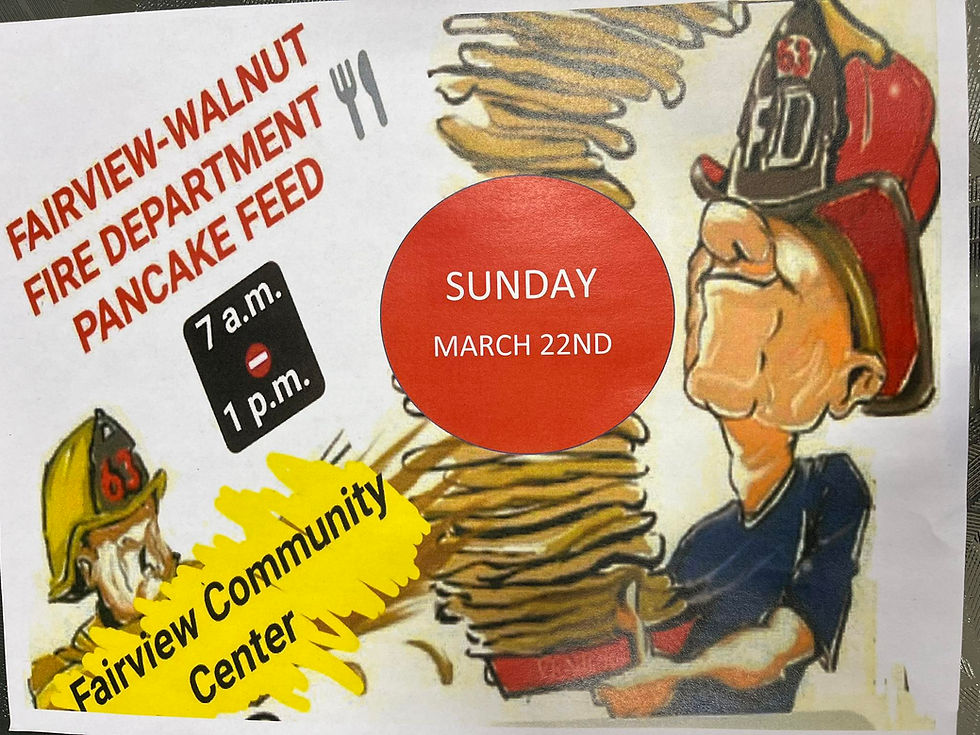 Fairview-Walnut Fire Department Pancake Feed