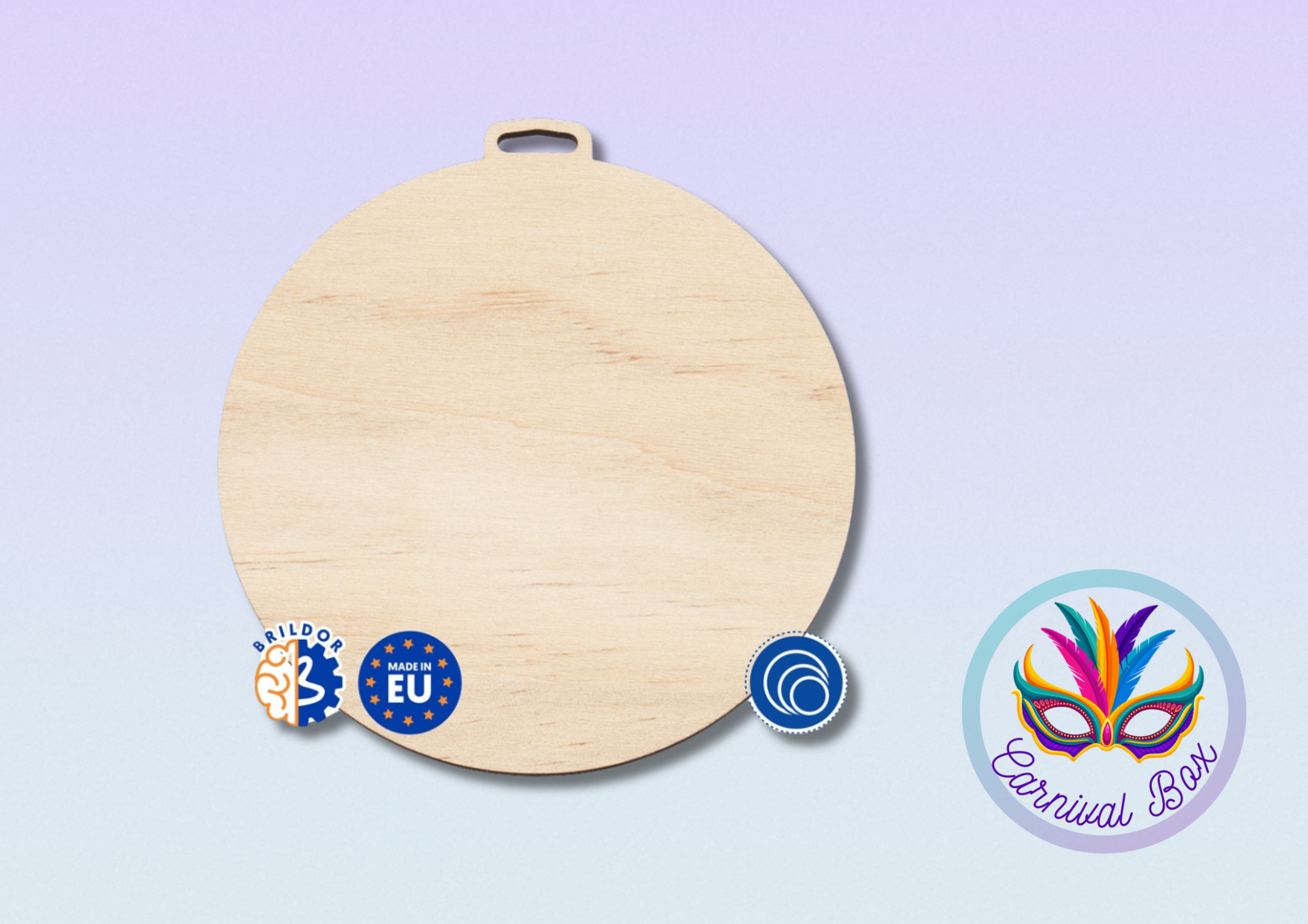 Adornos colgantes navideños madera natural - Bolas