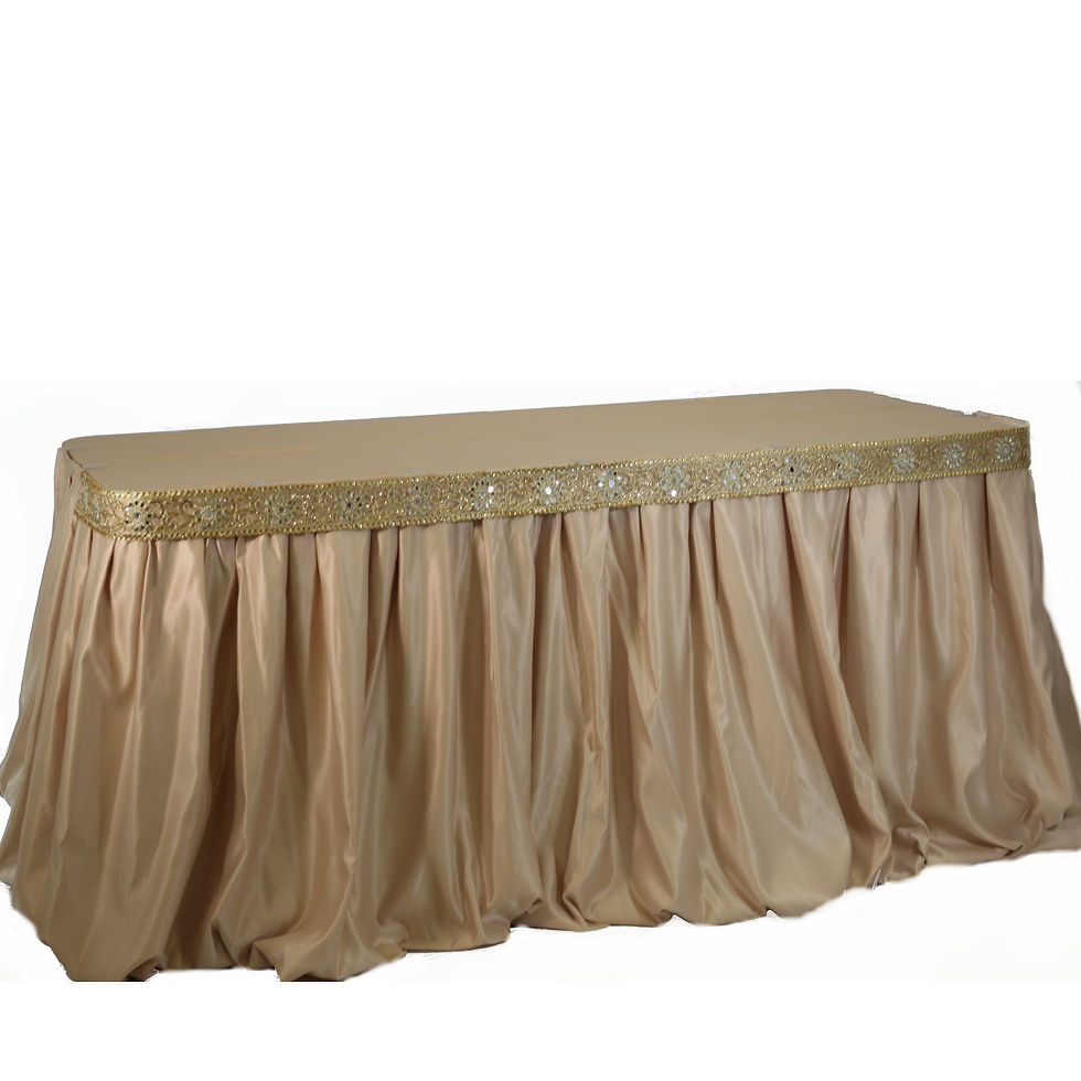 Simply Elegant Tableskirt Rentals for events