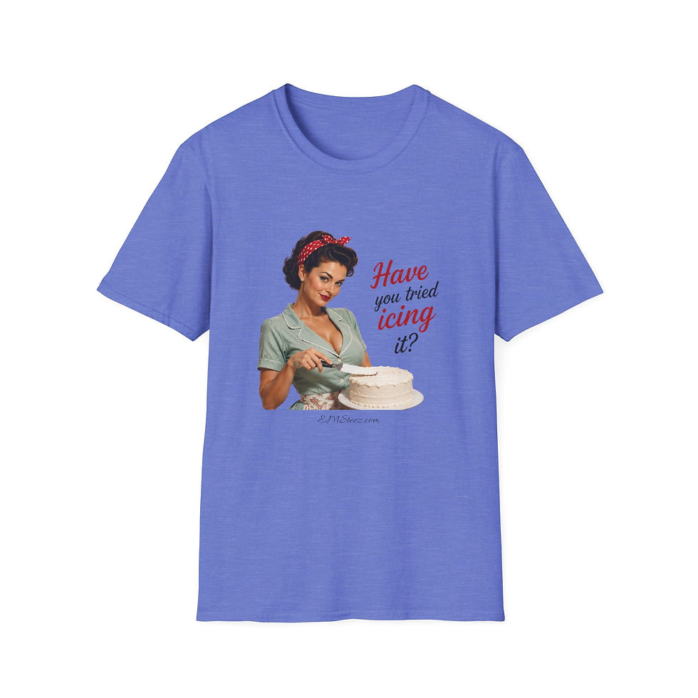 Thumbnail: Retro Baking T‑Shirt “Have You Tried Icing It?” – Vintage Pinup Cake Shirt