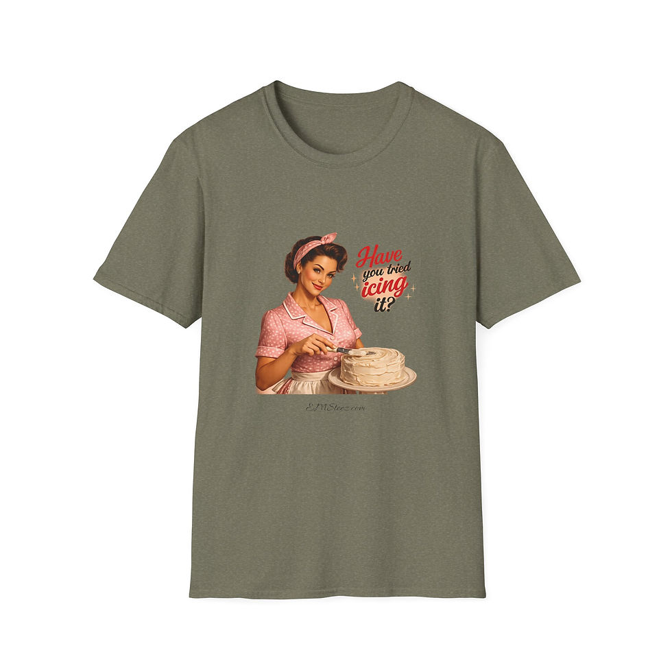 Thumbnail: Vintage Baker T‑Shirt — "Have You tried Icing It?" Retro Kitchen Tee