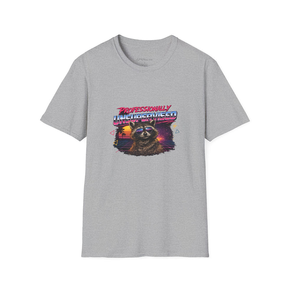 Thumbnail: Raccoon Retro Tee — "Professionally Unsupervised" 