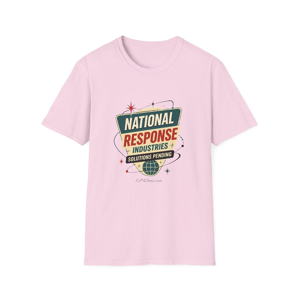 Thumbnail: National Response Industries T-Shirt — 'Solutions Pending' Retro Rescue Tee
