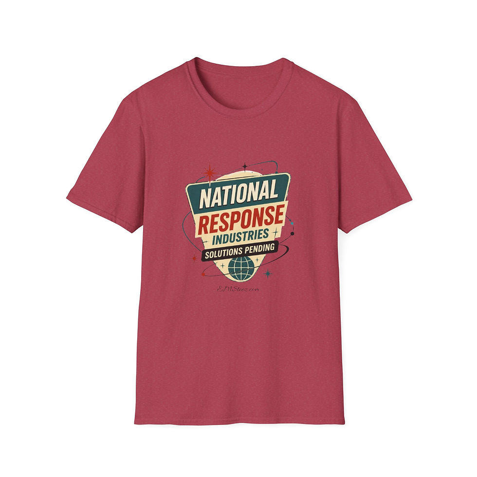 Thumbnail: National Response Industries T-Shirt — 'Solutions Pending' Retro Rescue Tee
