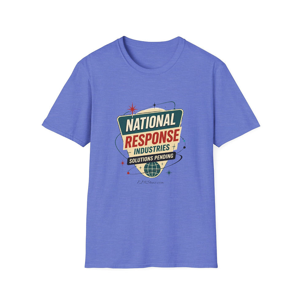 Thumbnail: National Response Industries T-Shirt — 'Solutions Pending' Retro Rescue Tee