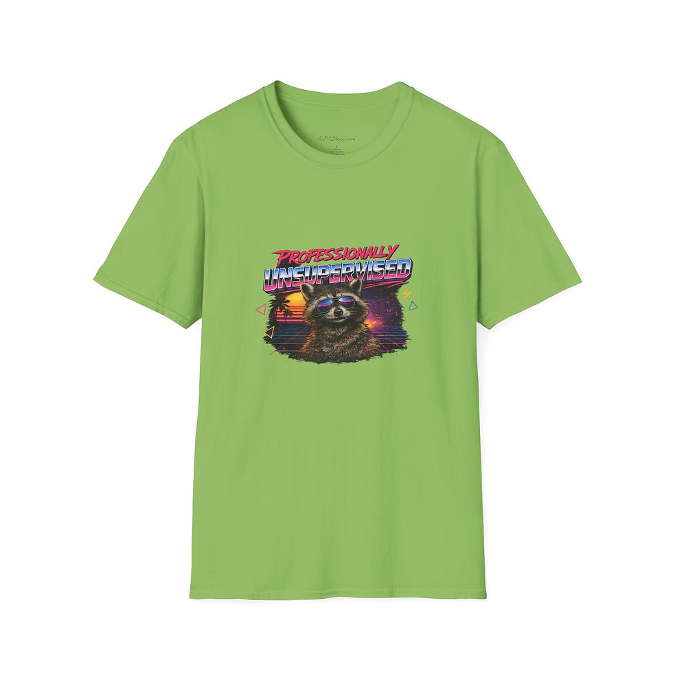 Thumbnail: Raccoon Retro Tee — "Professionally Unsupervised" 