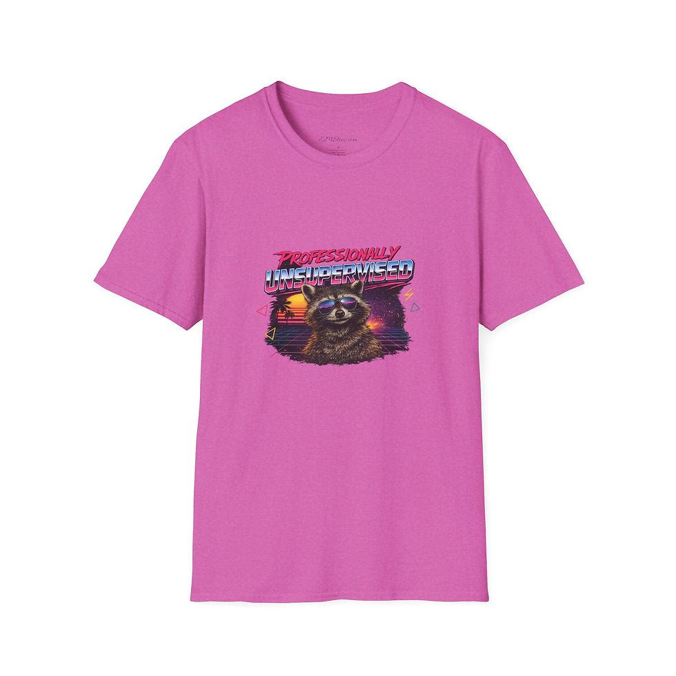 Thumbnail: Raccoon Retro Tee — "Professionally Unsupervised" 