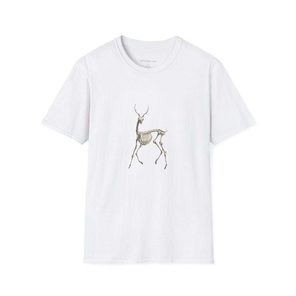 Thumbnail: Deer Skeleton Illustration T-Shirt 