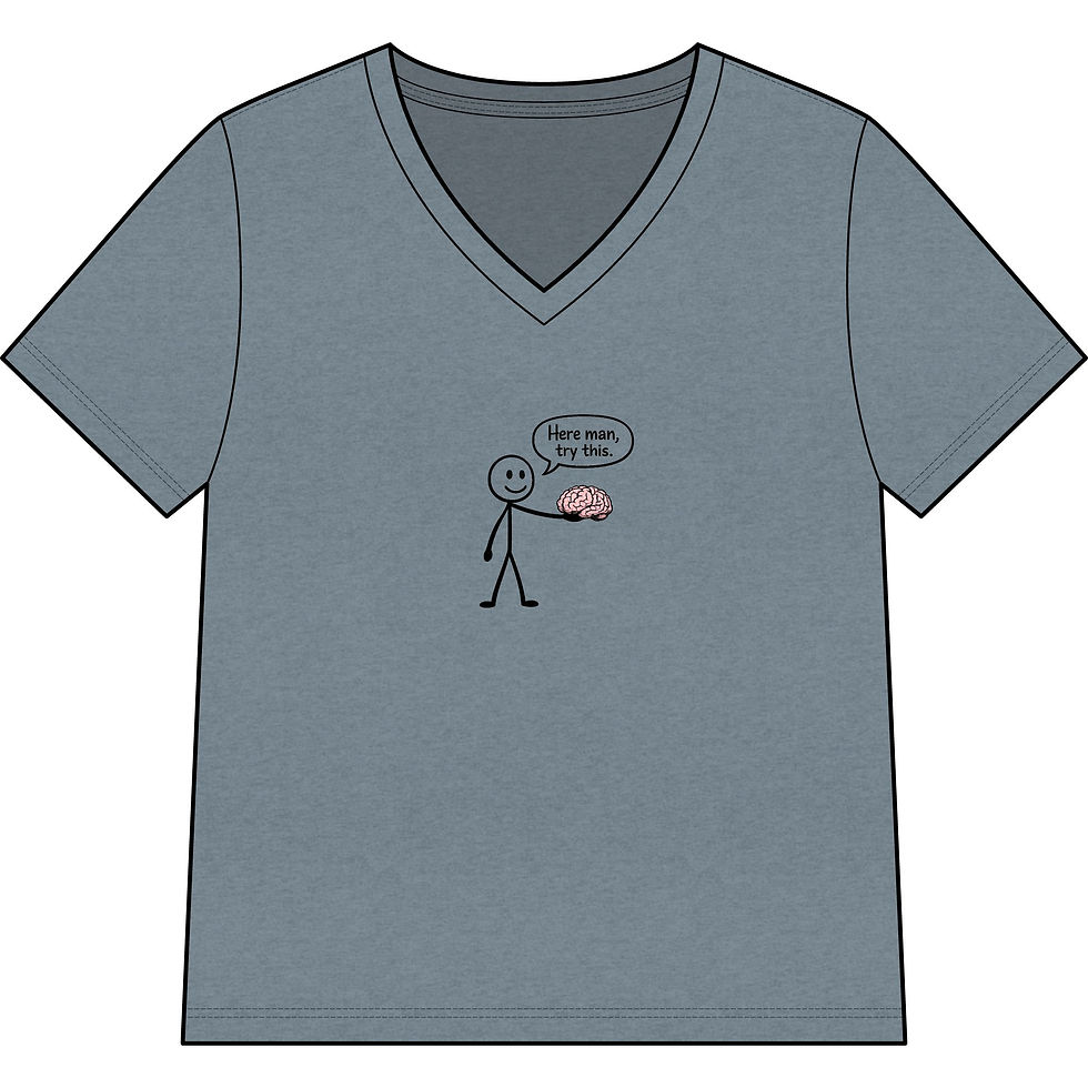 Thumbnail: Women’s V-Neck Tee — "Here man, try this."